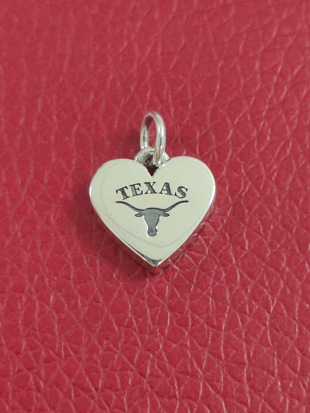 James Avery The University of Texas Small Heart Charm Sterling Silver with box